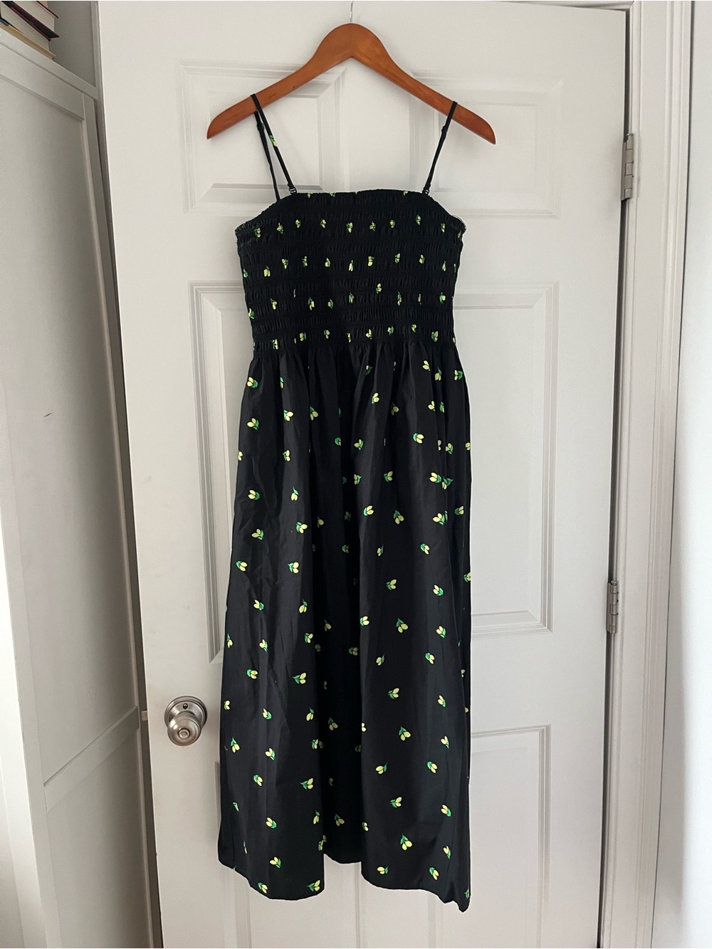 A New Day NWOT Easy Summer Smocked Midi Dress in Lemon Print - M - Picture 3 of 5